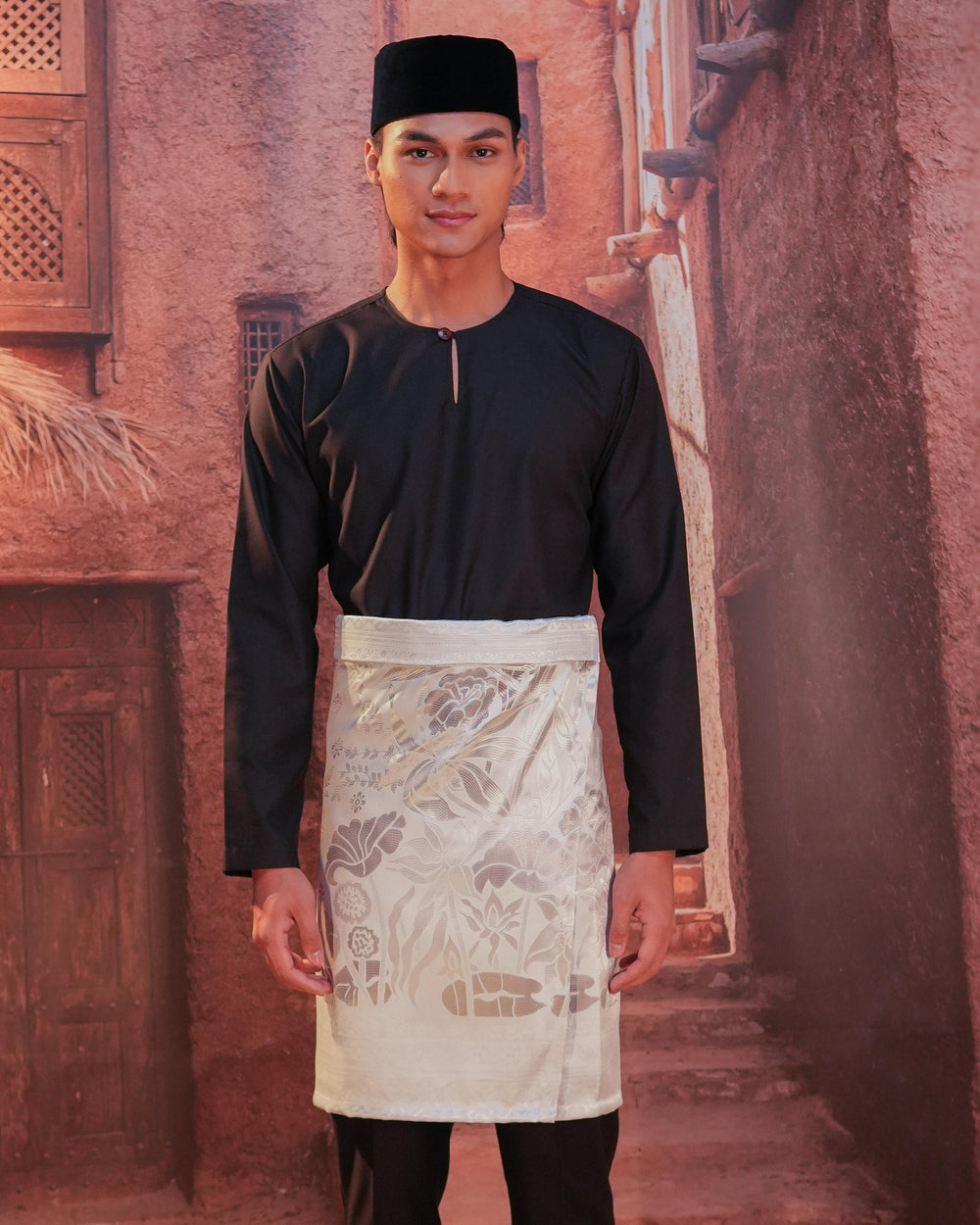 Rimba Hijau Instant Sampin Adult - Offwhite & Silver - SampinExclusiveMy