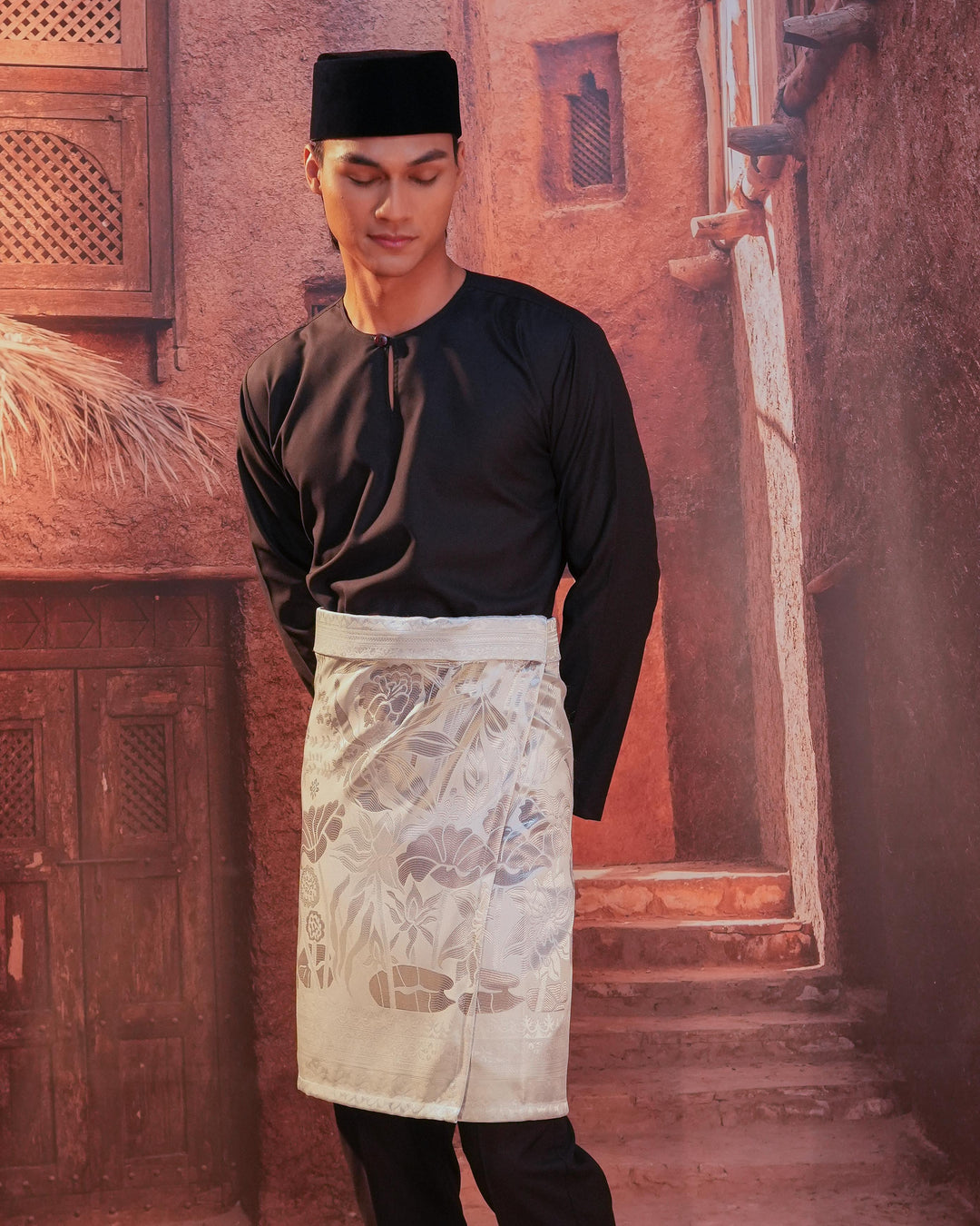 Rimba Hijau Instant Sampin Adult - Offwhite & Silver