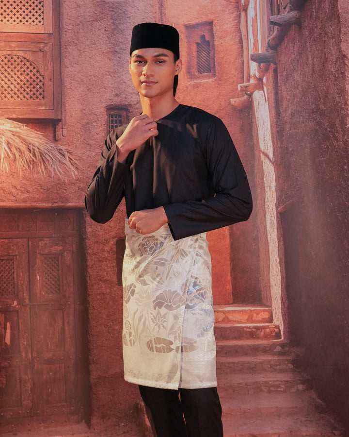 Rimba Hijau Instant Sampin Adult - Offwhite & Silver