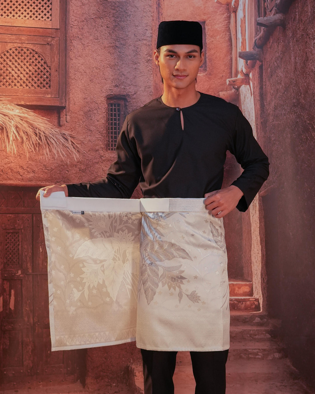 Bunga Seri Instant Sampin Adult - Offwhite & Silver - SampinExclusiveMy