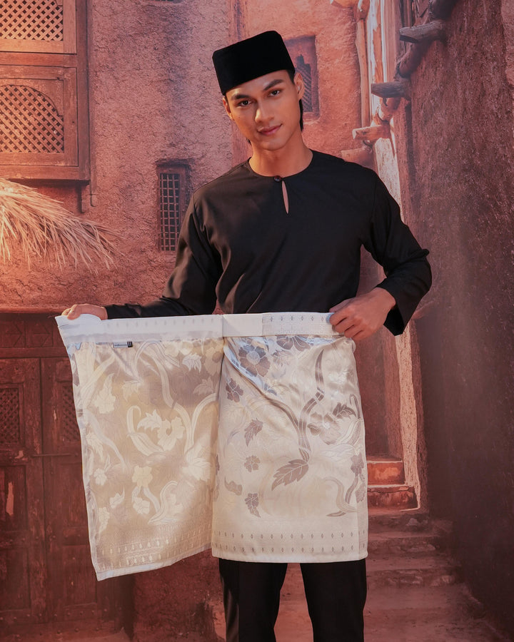 Anyaman Lestari Instant Sampin Adult - Offwhite & Silver - SampinExclusiveMy