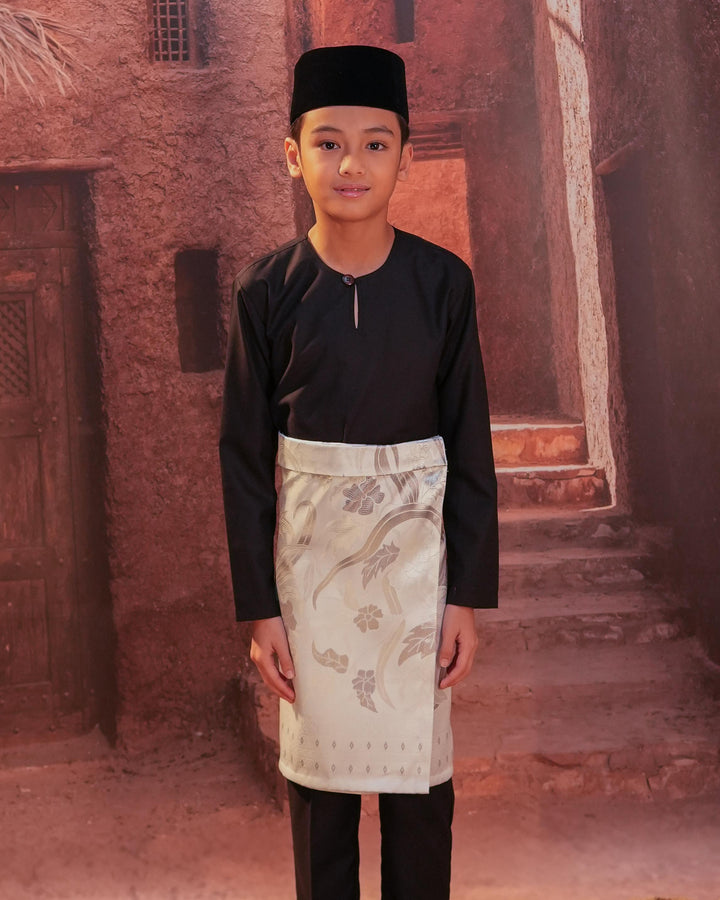 Anyaman Lestari Instant Sampin Kid - Offwhite & Silver - SampinExclusiveMy