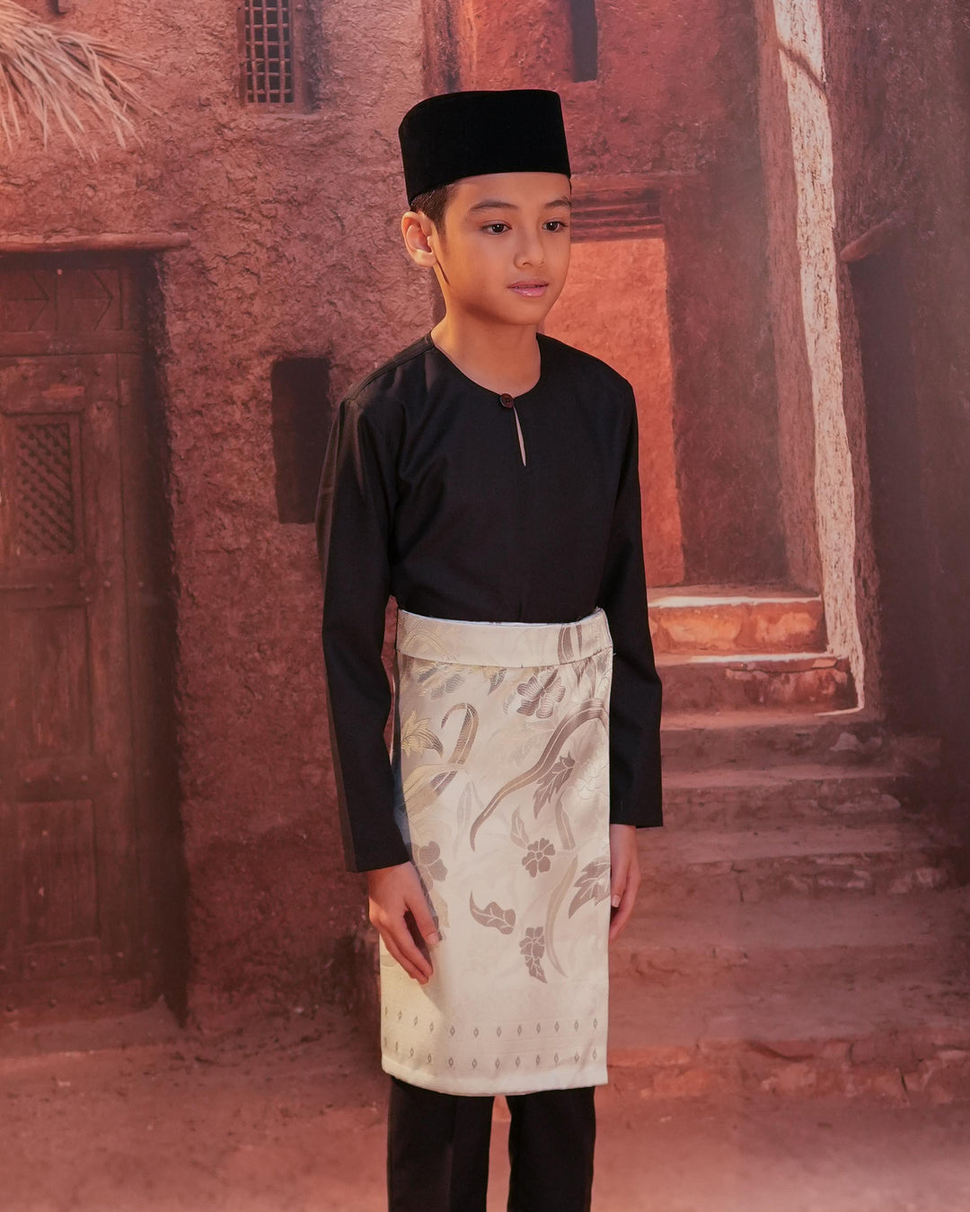 Anyaman Lestari Instant Sampin Kid - Offwhite & Silver - SampinExclusiveMy