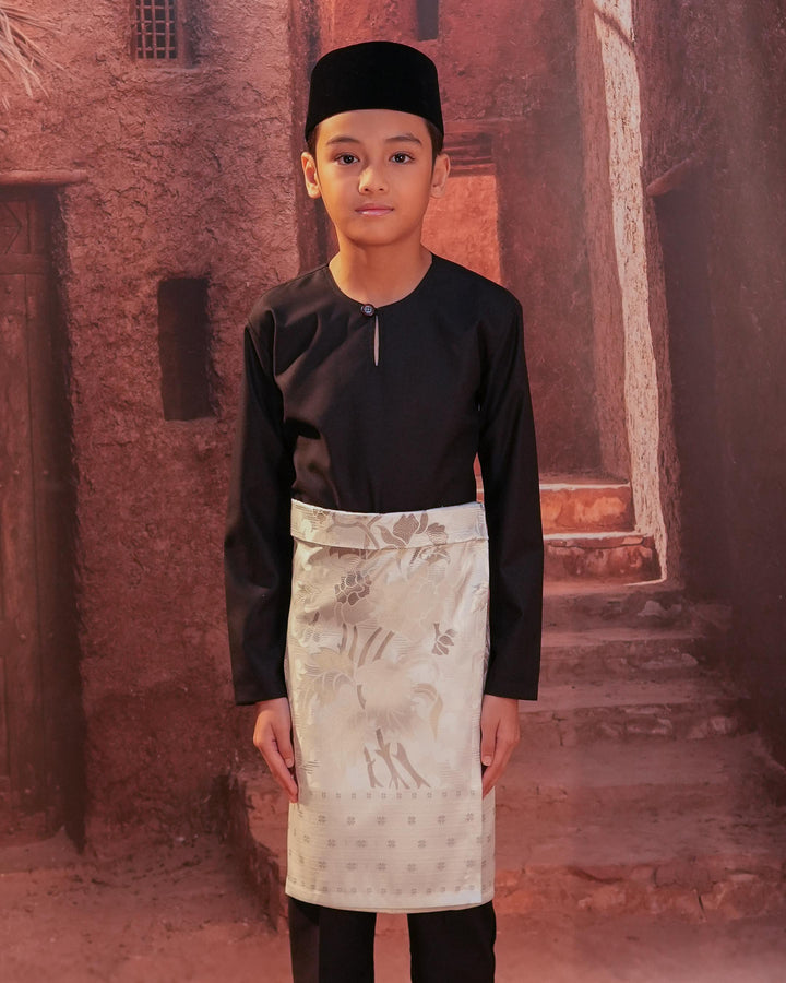 Bunga Raya Instant Sampin Kid - Offwhite & Silver - SampinExclusiveMy