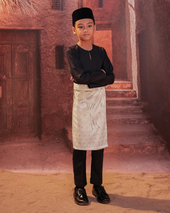Bunga Raya Instant Sampin Kid - Offwhite & Silver - SampinExclusiveMy
