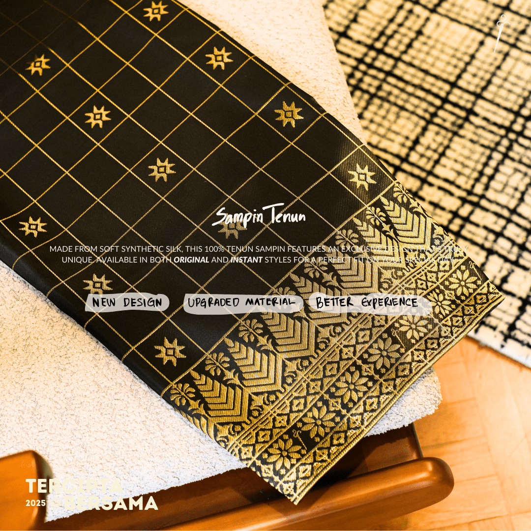 Tabur Instant Sampin Adult - Offwhite & Soft Gold - SampinExclusiveMy
