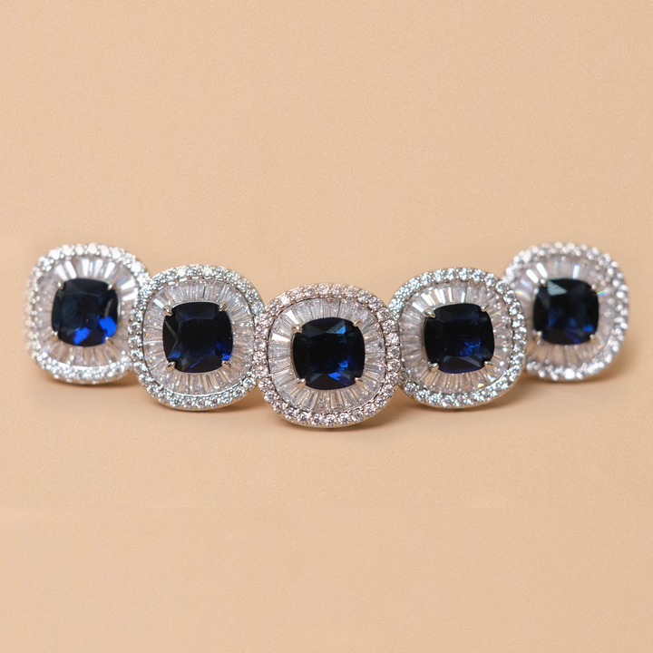 Butang zircon Tuah - Blue