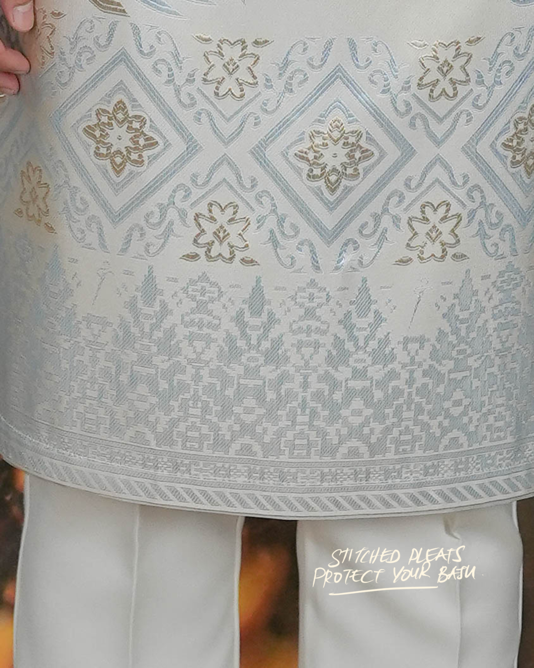 Teratai Original Sampin Adult - Soft Gold & Blue