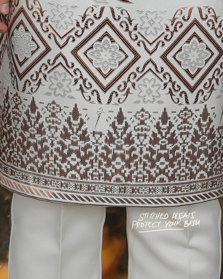Teratai Original Sampin Adult - Offwhite & Brown