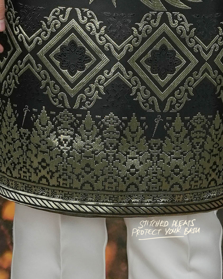Teratai Original Sampin Adult - Black & Gold