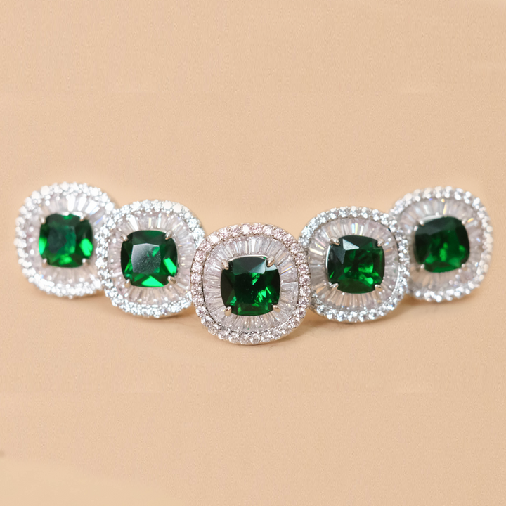 Butang zircon Tuah - Green