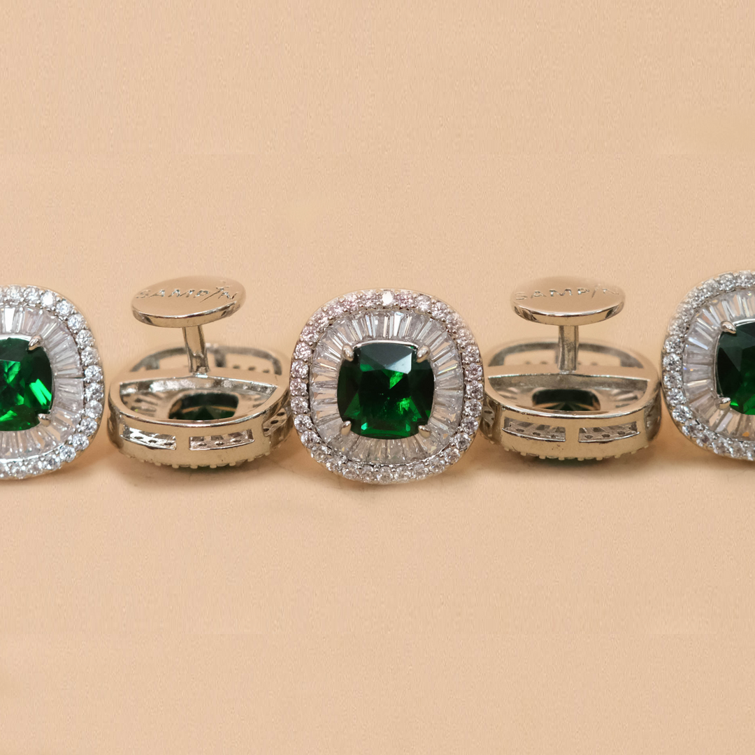 Butang zircon Tuah - Green