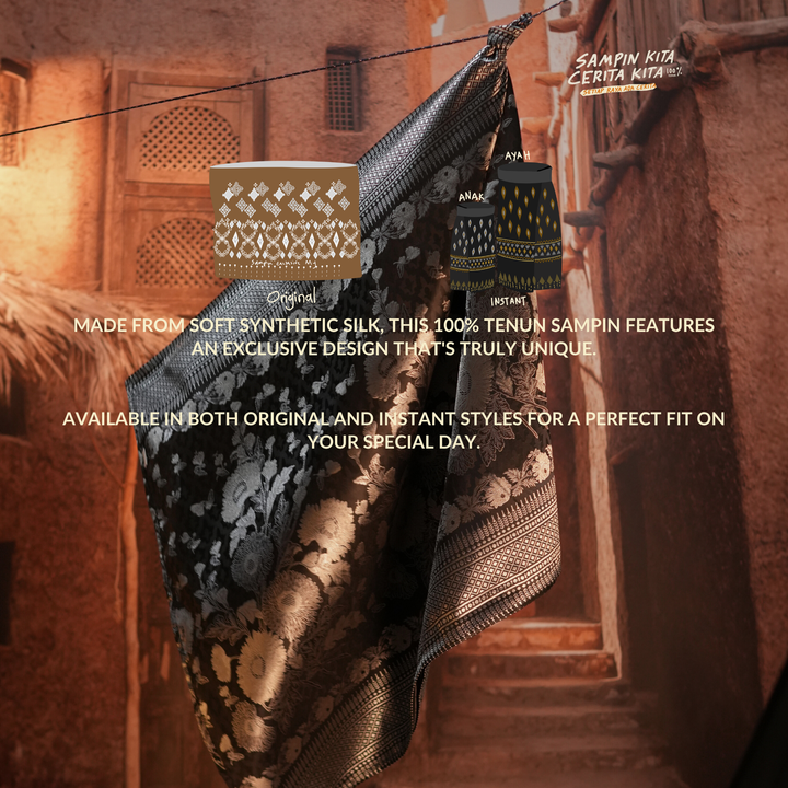 Seri Istana Original Sampin Adult - Maroon & Gold