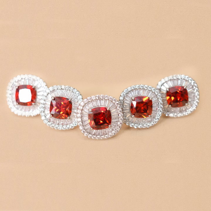 Butang zircon Tuah - Red