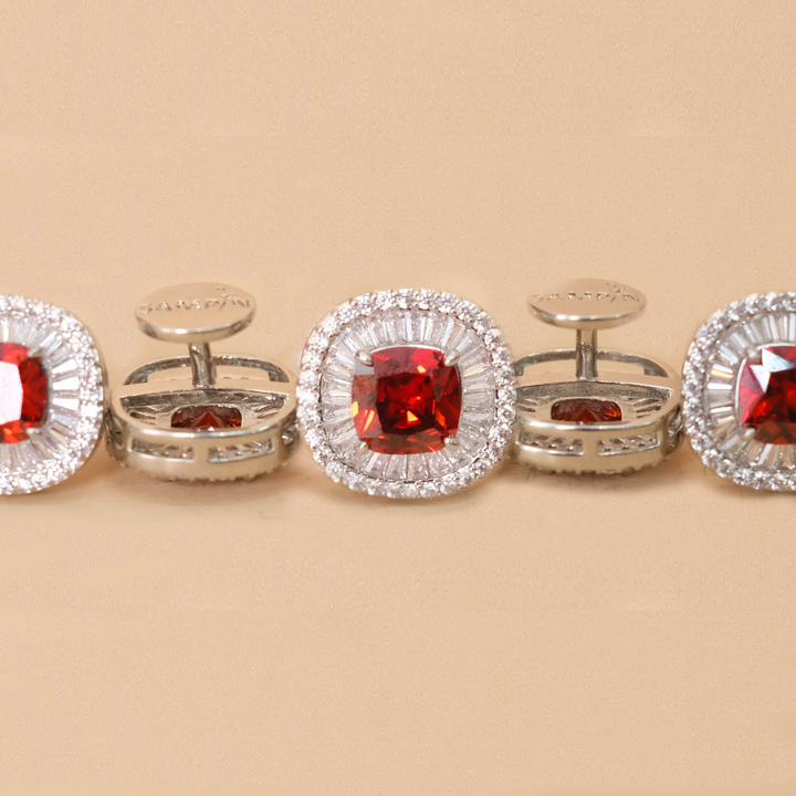 Butang zircon Tuah - Red