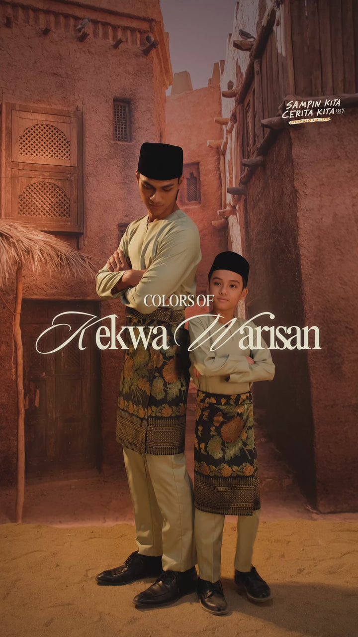 Kekwa Warisan Original Sampin Adult - Green & Gold