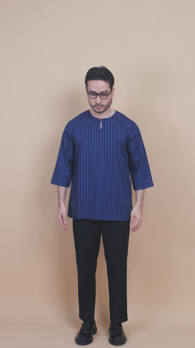 Kurta Patih Jalur - Navy Blue