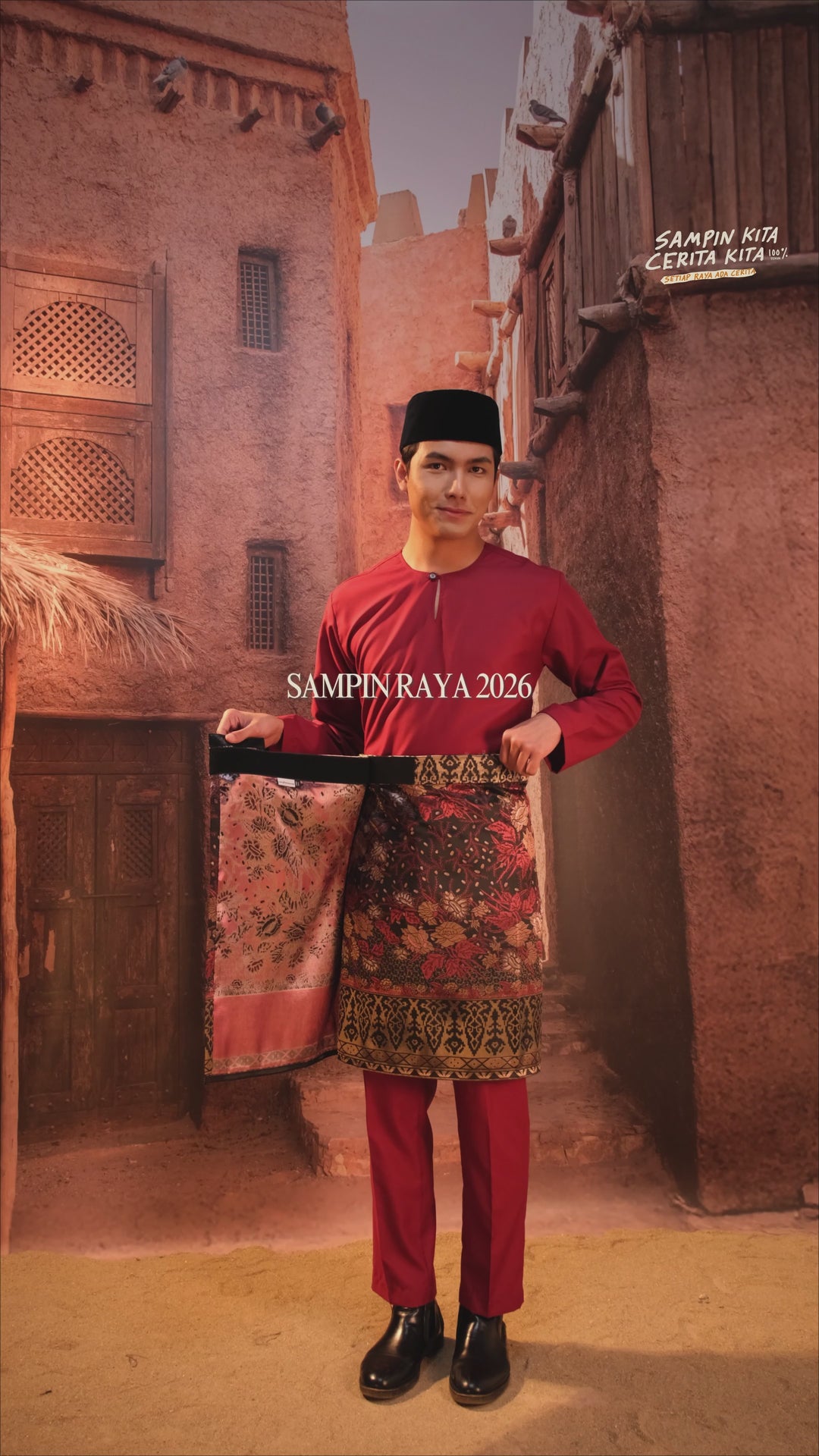 Seri Istana Instant Sampin Adult - Soft Green & Olive