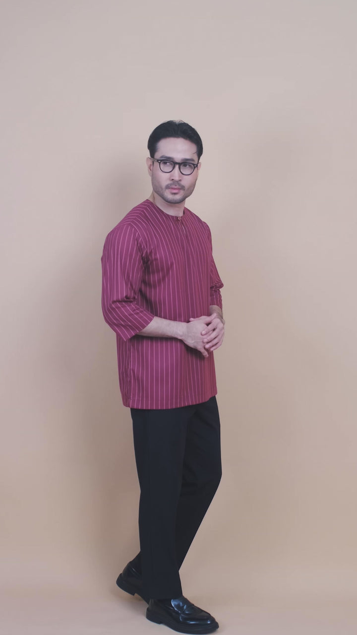 Kurta Patih Jalur - Maroon