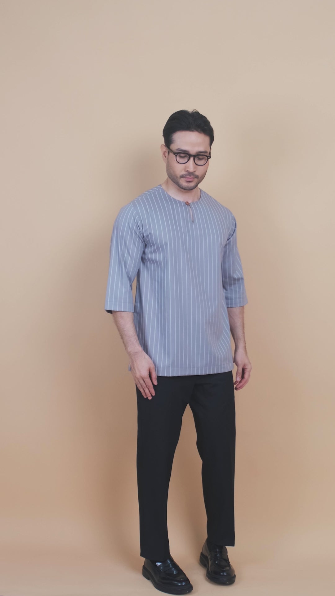 Kurta Patih Jalur - Soft Grey