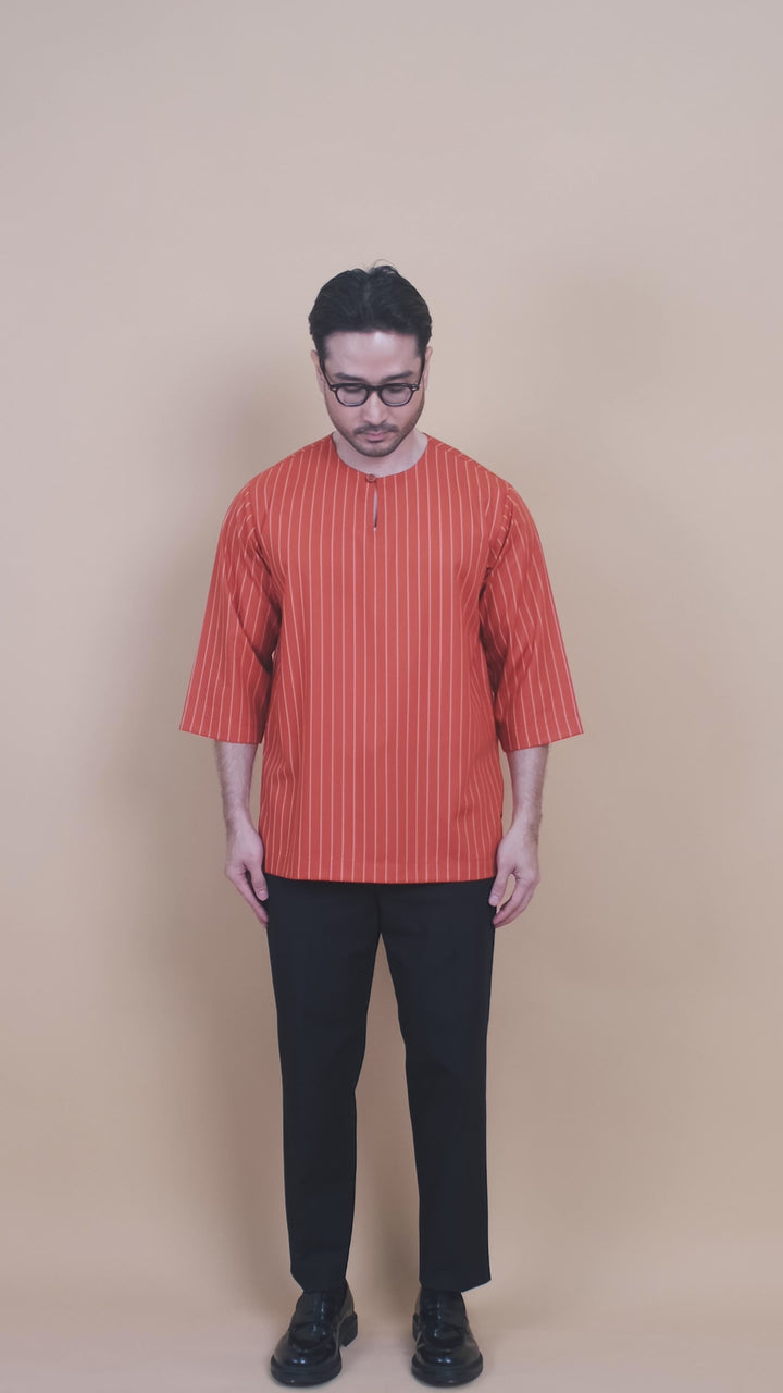 Kurta Patih Jalur - Brick Orange