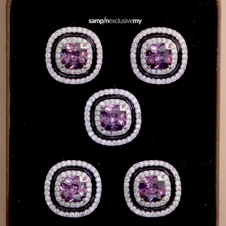 Butang zircon Kencana - Purple