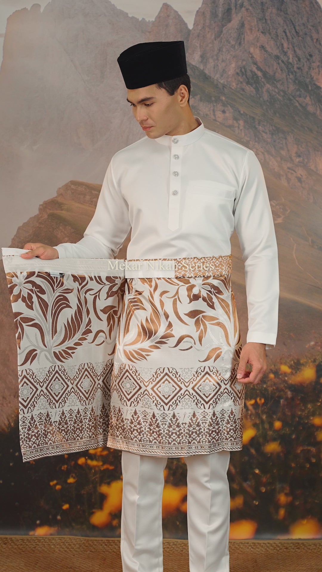 Teratai Original Sampin Adult - Soft Gold & Blue