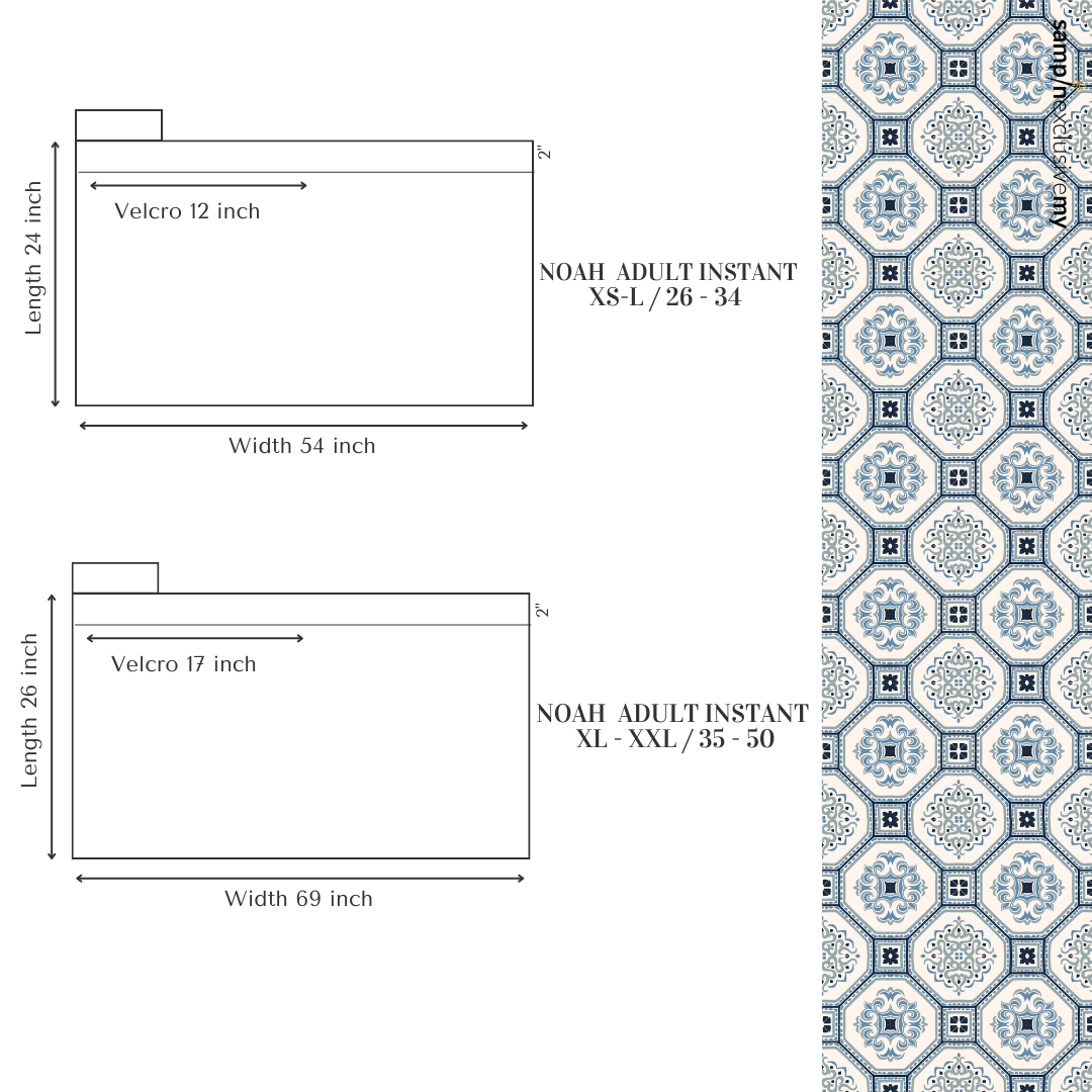 NOAH ADULTS INSTANT SERIES - DAMASK CREAM - SampinExclusiveMy
