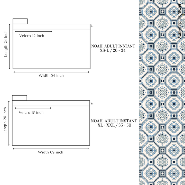 NOAH ADULTS INSTANT SERIES - DAMASK CREAM - SampinExclusiveMy